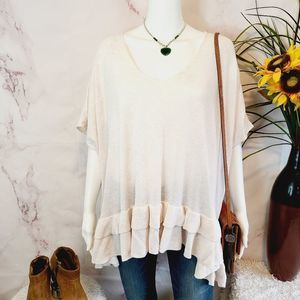 Sundance soft pink kimono poncho sweater